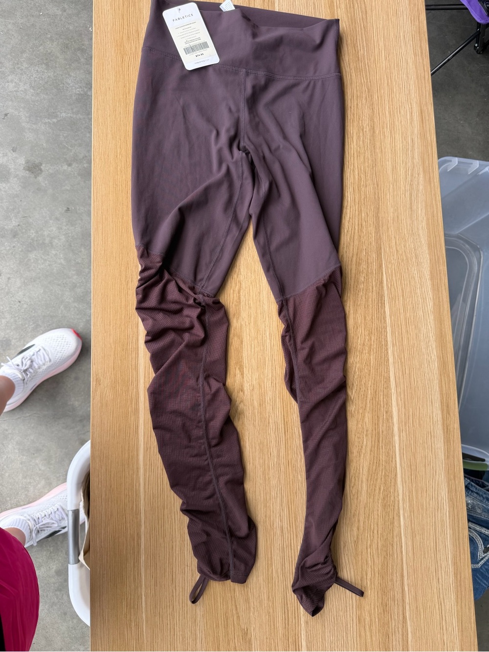 Fabletics Cashel Foldover PowerForm Legging in Deep Plum